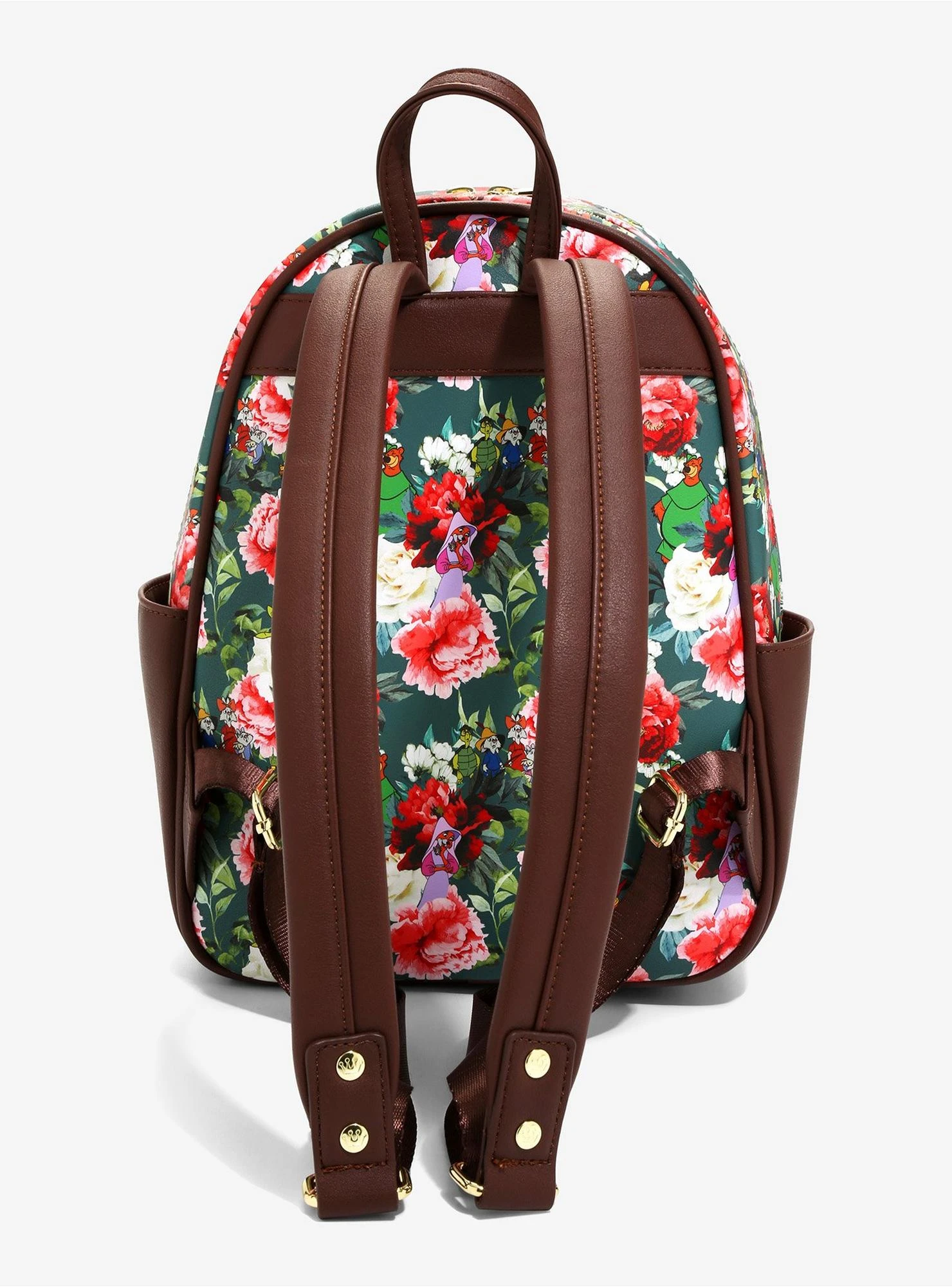Loungefly Disney Robin Hood Characters Floral Mini Backpack - BoxLunch Exclusive 5 Loungefly Disney Robin Hood Characters Floral Mini Backpack - BoxLunch Exclusive - Image 3