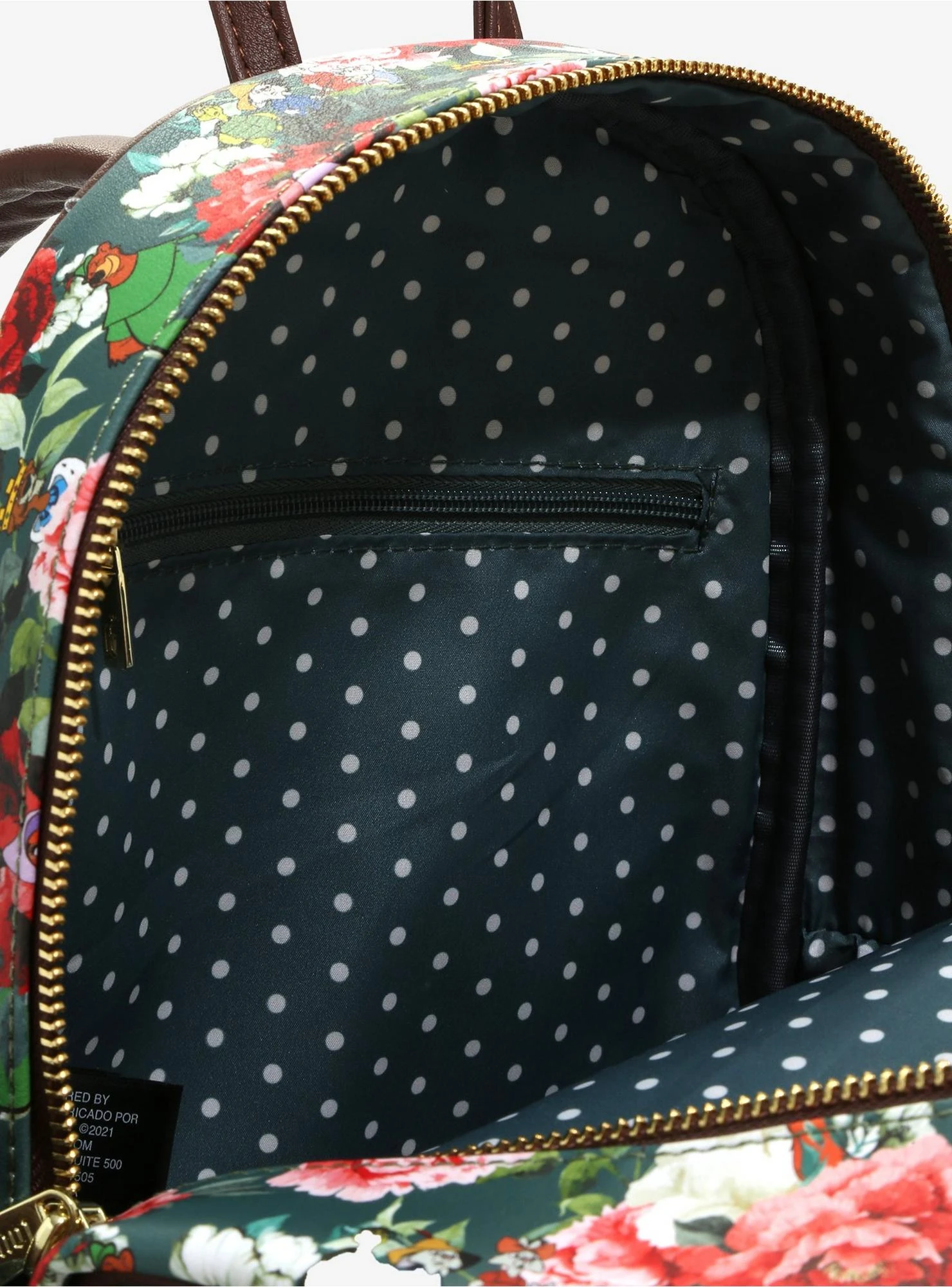 Loungefly Disney Robin Hood Characters Floral Mini Backpack - BoxLunch Exclusive 6 Loungefly Disney Robin Hood Characters Floral Mini Backpack - BoxLunch Exclusive - Image 4