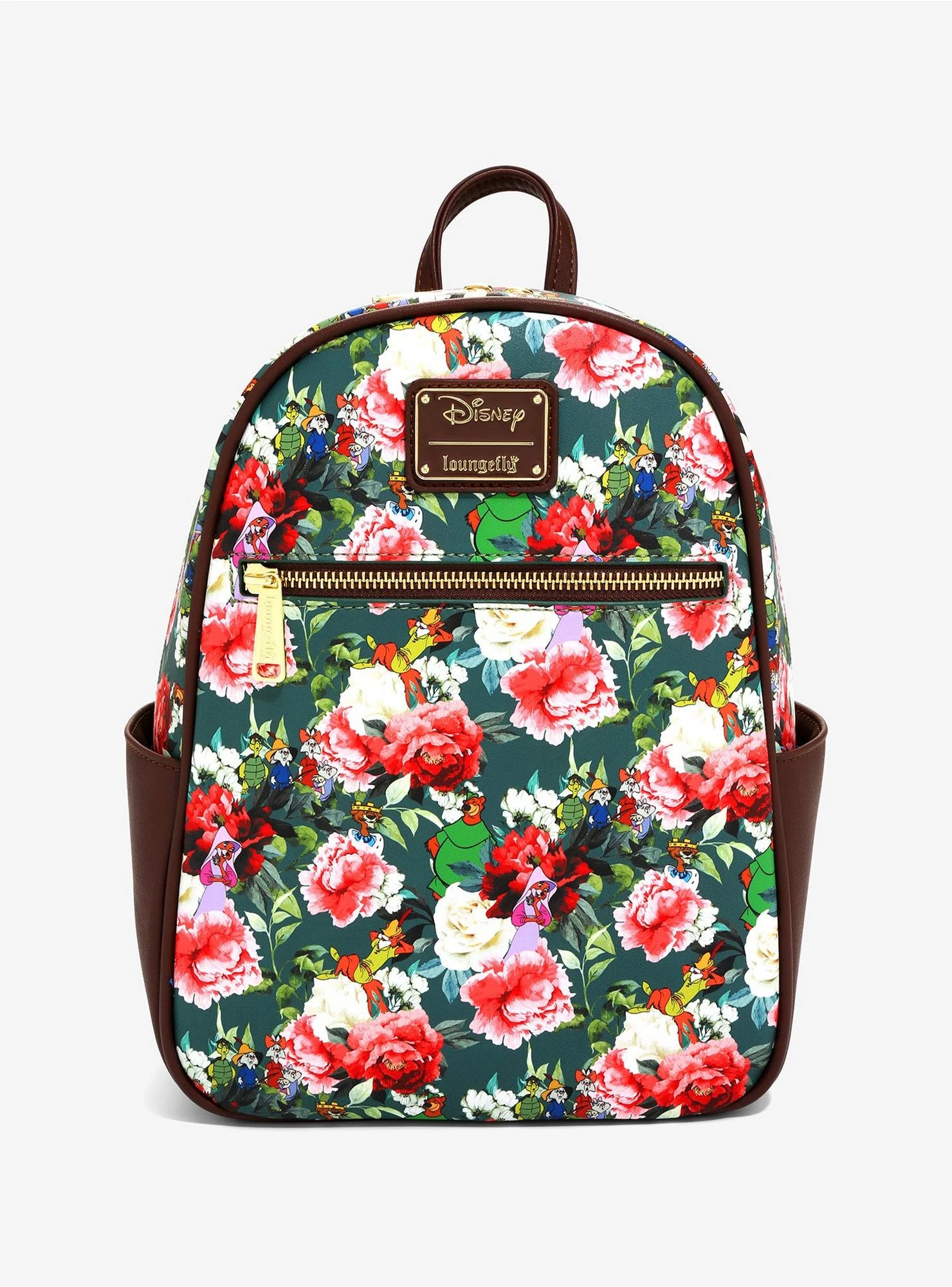 Loungefly Disney Robin Hood Characters Floral Mini Backpack - BoxLunch Exclusive 3 Loungefly Disney Robin Hood Characters Floral Mini Backpack - BoxLunch Exclusive