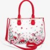 Loungefly Disney Winnie The Pooh Red & Pink Flowers Floral Handbag - BoxLunch Exclusive