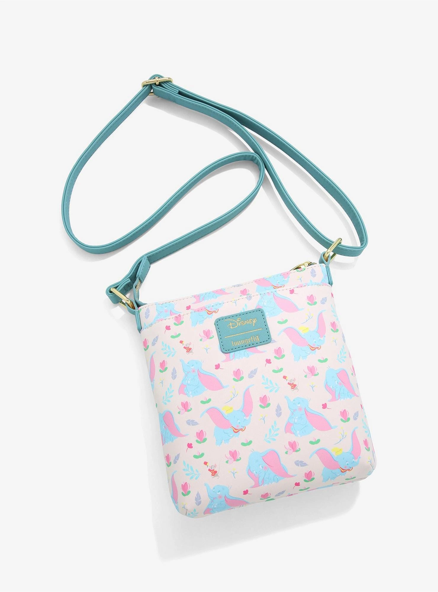 Loungefly Disney Dumbo Floral Allover Print Crossbody Bag - BoxLunch Exclusive 4 Loungefly Disney Dumbo Floral Allover Print Crossbody Bag - BoxLunch Exclusive - Image 2