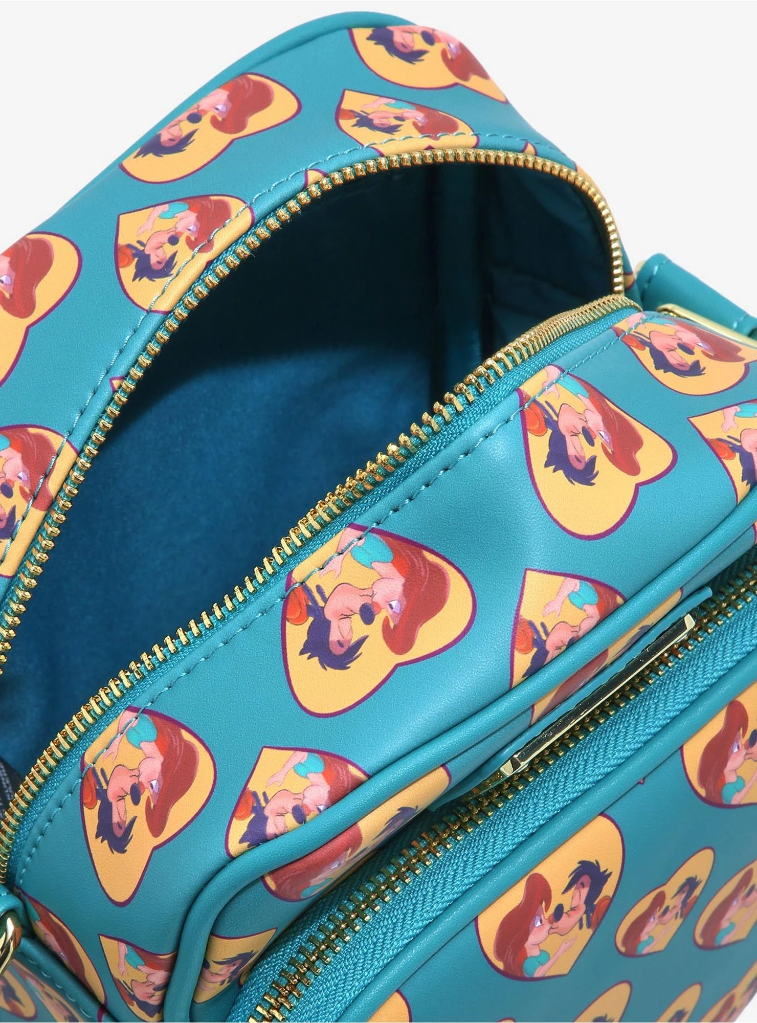 Loungefly Disney A Goofy Movie Heart Kiss Allover Print Crossbody Bag - BoxLunch Exclusive 6 Loungefly Disney A Goofy Movie Heart Kiss Allover Print Crossbody Bag - BoxLunch Exclusive - Image 4