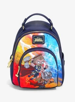 Loungefly Marvel Thor: Love And Thunder Chibi Mighty Thor & Thor Mini Backpack - BoxLunch Exclusive