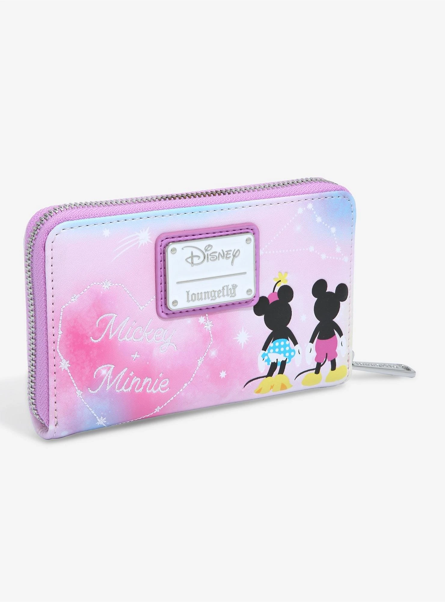 Loungefly Disney Minnie & Mickey Mouse Constellation Small Zip Wallet - BoxLunch Exclusive 4 Loungefly Disney Minnie & Mickey Mouse Constellation Small Zip Wallet - BoxLunch Exclusive - Image 2