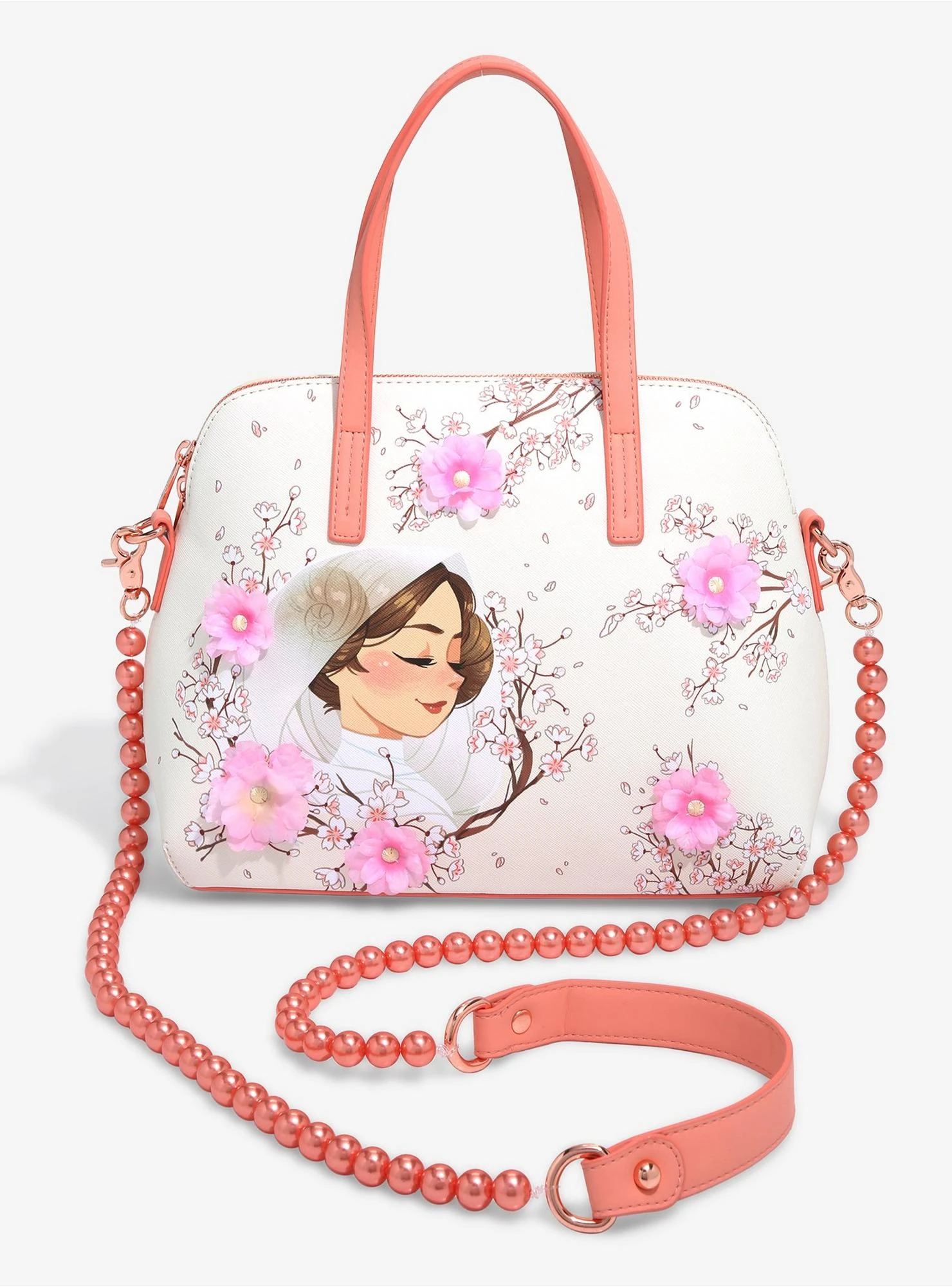 Loungefly Star Wars Princess Leia Floral Handbag - BoxLunch Exclusive 3 Loungefly Star Wars Princess Leia Floral Handbag - BoxLunch Exclusive