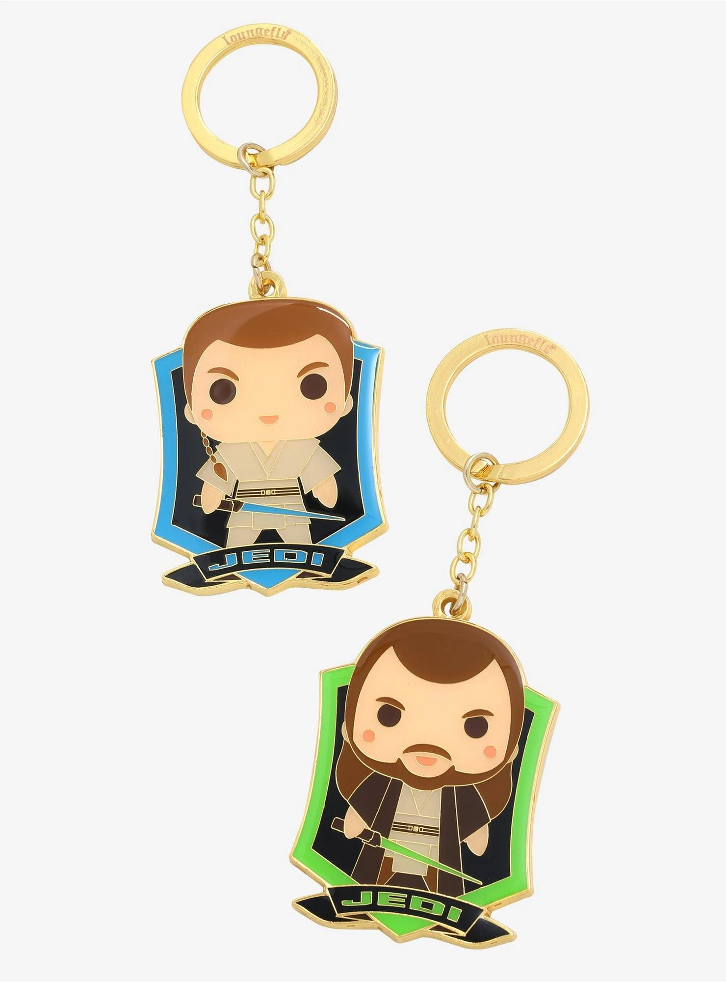 Loungefly Star Wars: Episode I - The Phantom Menace Chibi Obi-Wan & Qui-Gon Jedi Keychain Set - BoxLunch Exclusive 3 Loungefly Star Wars: Episode I - The Phantom Menace Chibi Obi-Wan & Qui-Gon Jedi Keychain Set - BoxLunch Exclusive