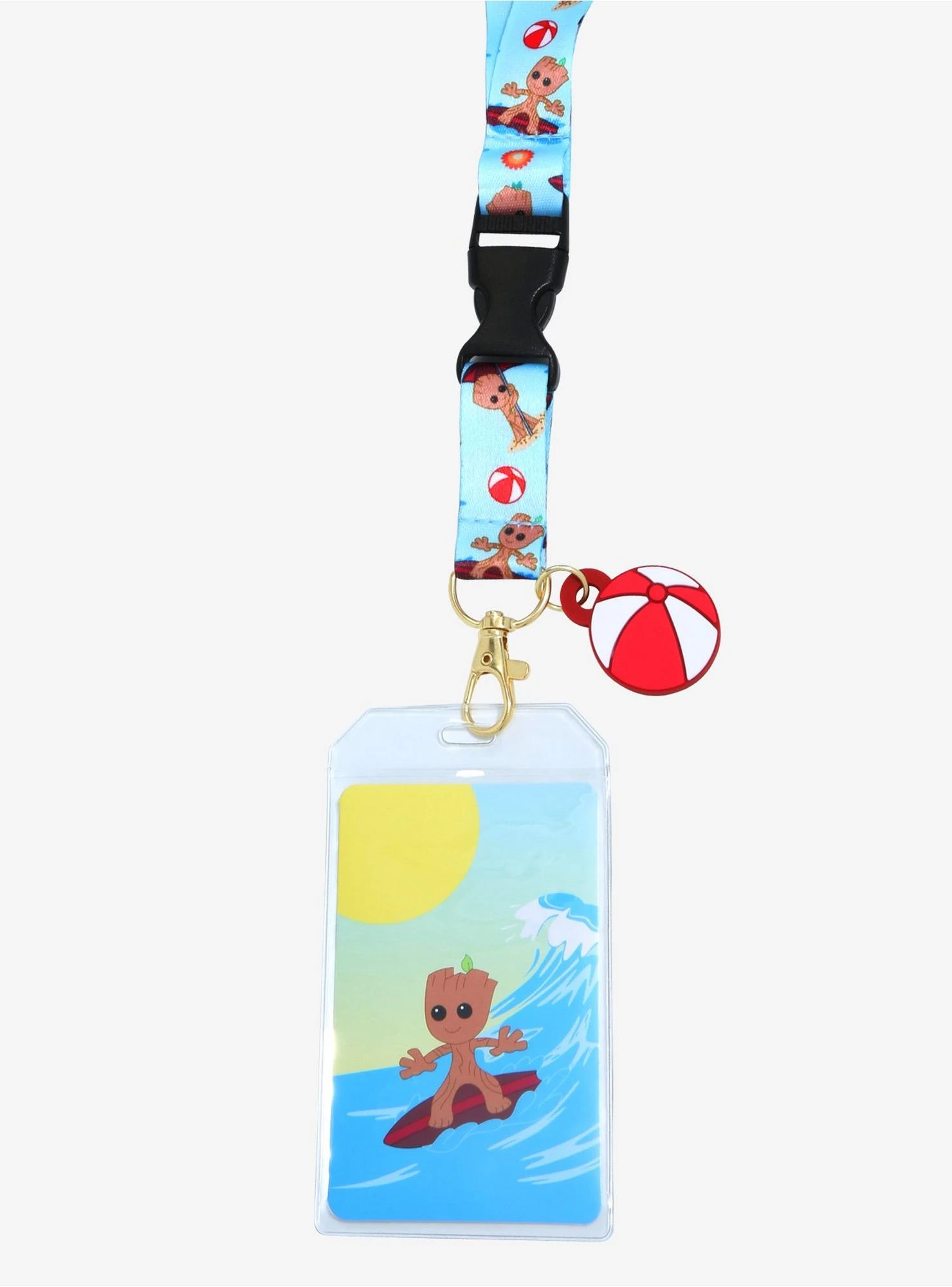 Loungefly Marvel Guardians Of The Galaxy Little Groot Beach Lanyard - BoxLunch Exclusive 4 Loungefly Marvel Guardians Of The Galaxy Little Groot Beach Lanyard - BoxLunch Exclusive - Image 2