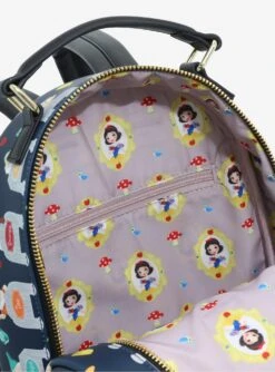 Loungefly Disney Snow White And The Seven Dwarves Beds Allover Print Mini Backpack - BoxLunch Exclusive -Loungefly 19322899 av3