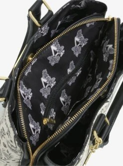 Loungefly Alice In Wonderland Line Art Allover Print Handbag - BoxLunch Exclusive -Loungefly 19323702 av5