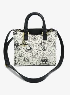 Loungefly Alice In Wonderland Line Art Allover Print Handbag - BoxLunch Exclusive