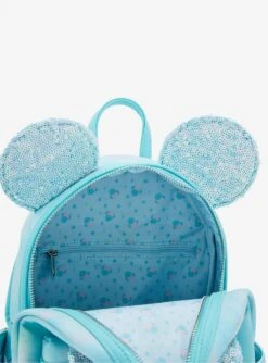 Loungefly Disney Minnie Mouse Sequin Bow Mini Backpack - BoxLunch Exclusive -Loungefly 19323801 av3