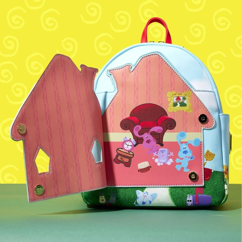 LOUNGEFLY Blues Clue's Open House Mini Backpack 4 LOUNGEFLY Blues Clue's Open House Mini Backpack - Image 2