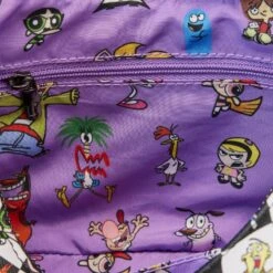 LOUNGEFLY Cartoon Network Retro Collage Crossbody Bag With Coin Pouch -Loungefly CNTB0001 LFCARTOONNETWORKRETROCOLLAGECROSSBODYWITHCOINPOUCHINSIDE