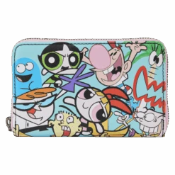 LOUNGEFLY Cartoon Network Retro Collage Zip Around Wallet