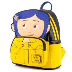 LOUNGEFLY Coraline Raincoat Cosplay Mini Backpack 11 LOUNGEFLY Coraline Raincoat Cosplay Mini Backpack -Loungefly COBK0012 3