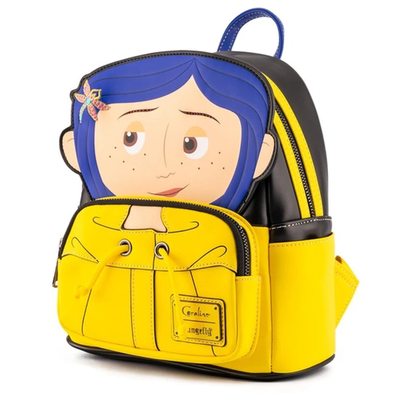 LOUNGEFLY Coraline Raincoat Cosplay Mini Backpack 5 LOUNGEFLY Coraline Raincoat Cosplay Mini Backpack - Image 3