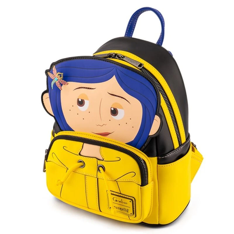 LOUNGEFLY Coraline Raincoat Cosplay Mini Backpack 6 LOUNGEFLY Coraline Raincoat Cosplay Mini Backpack - Image 4