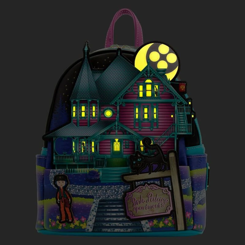 LOUNGEFLY Coraline Glow In The Dark House Mini Backpack 5 LOUNGEFLY Coraline Glow In The Dark House Mini Backpack - Image 3