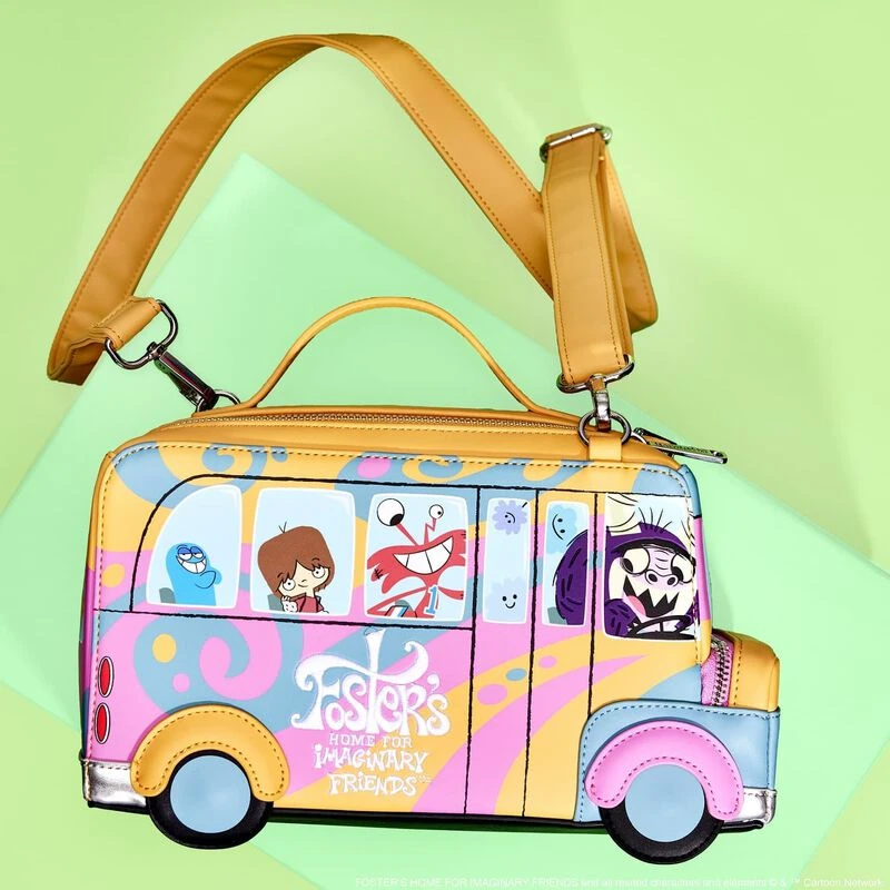 LOUNGEFLY Foster’s Home For Imaginary Friends Figural Bus Crossbody Bag 4 LOUNGEFLY Foster’s Home For Imaginary Friends Figural Bus Crossbody Bag - Image 2