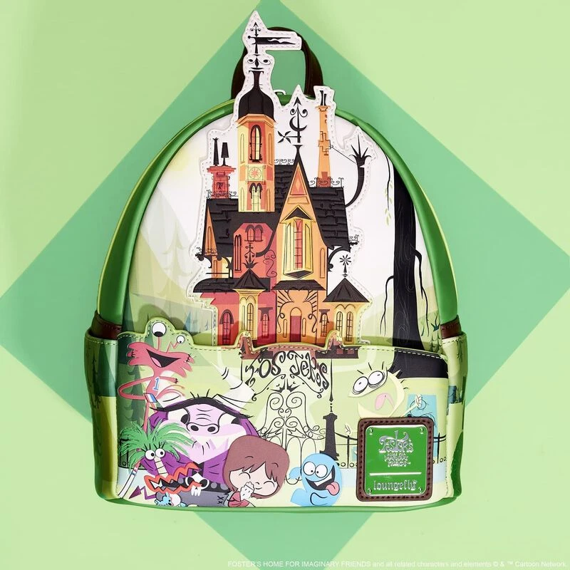 LOUNGEFLY Foster’s Home For Imaginary Friends House Mini Backpack 4 LOUNGEFLY Foster’s Home For Imaginary Friends House Mini Backpack - Image 2