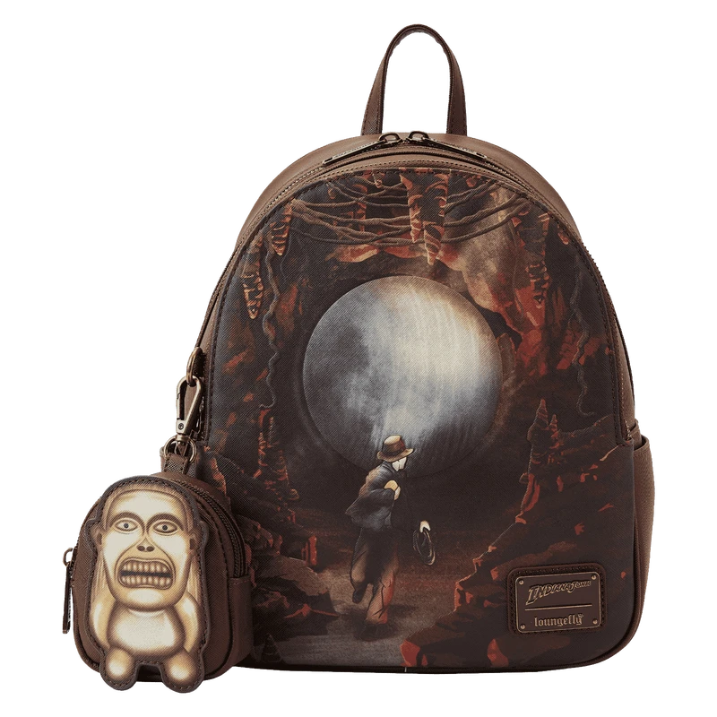 LOUNGEFLY Indiana Jones Raiders Of The Lost Ark Mini Backpack With Coin Purse 3 LOUNGEFLY Indiana Jones Raiders Of The Lost Ark Mini Backpack With Coin Purse