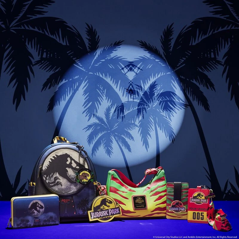 LOUNGEFLY Jurassic Park 30th Anniversary Dino Moon Glow Mini Backpack 5 LOUNGEFLY Jurassic Park 30th Anniversary Dino Moon Glow Mini Backpack - Image 3