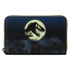LOUNGEFLY Jurassic Park 30th Anniversary Dino Moon Glow Zip Around Wallet -Loungefly JPWA0005 LFJURASSICPARK30THANNIVERSARYDINOMOONZIPAROUNDWALLET0143GLOW