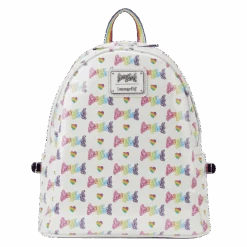 LOUNGEFLY Lisa Frank Rainbow Heart Mini Backpack With Waist Bag -Loungefly LSFBK0005 LFLISAFRANKLOGOHEARTDETACHABLERAINBOWBAGMINIBACKPACK0300FRONT