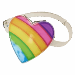 LOUNGEFLY Lisa Frank Rainbow Heart Mini Backpack With Waist Bag -Loungefly LSFBK0005 LFLISAFRANKLOGOHEARTDETACHABLERAINBOWBAGMINIBACKPACK0317POUCH2