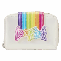 LOUNGEFLY Lisa Frank Rainbow Logo Zip Around Wallet