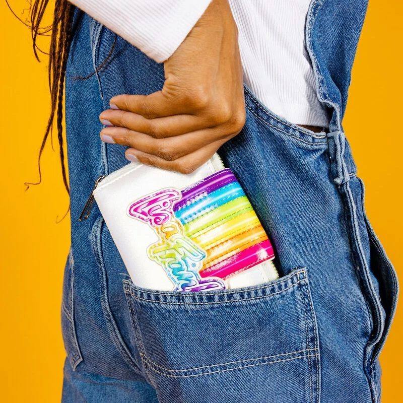 LOUNGEFLY Lisa Frank Rainbow Logo Zip Around Wallet 4 LOUNGEFLY Lisa Frank Rainbow Logo Zip Around Wallet - Image 2