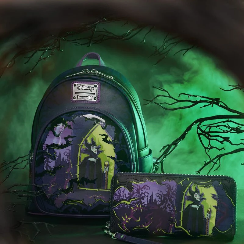LOUNGEFLY Limited Edition Maleficent Window Box Glow Mini Backpack 4 LOUNGEFLY Limited Edition Maleficent Window Box Glow Mini Backpack - Image 2