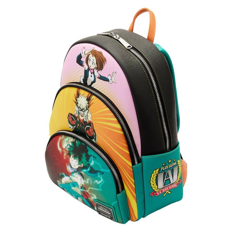 LOUNGEFLY My Hero Academia Triple Pocket Scene Mini Backpack 4 LOUNGEFLY My Hero Academia Triple Pocket Scene Mini Backpack - Image 2