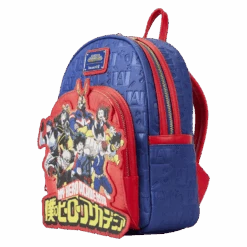 LOUNGEFLY My Hero Academia Group Debossed Logo Mini Backpack -Loungefly MHABK0023 LFMYHEROACADEMIAGROUPDEBOSSEDLOGOMINIBACKPACK1781SIDE