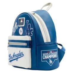 LOUNGEFLY MLB LA Dodgers Patches Mini Backpack 10 LOUNGEFLY MLB LA Dodgers Patches Mini Backpack -Loungefly MLBBK0023 3