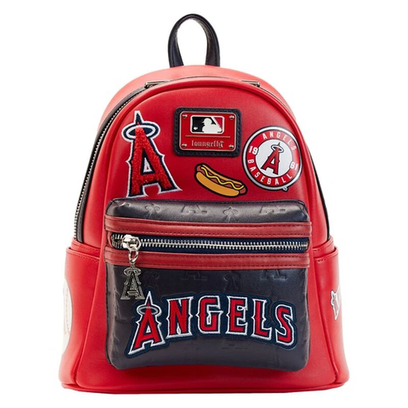 LOUNGEFLY MLB LA Angels Patches Mini Backpack 3 LOUNGEFLY MLB LA Angels Patches Mini Backpack
