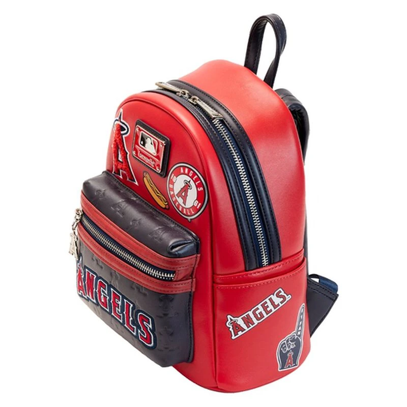 LOUNGEFLY MLB LA Angels Patches Mini Backpack 5 LOUNGEFLY MLB LA Angels Patches Mini Backpack - Image 3