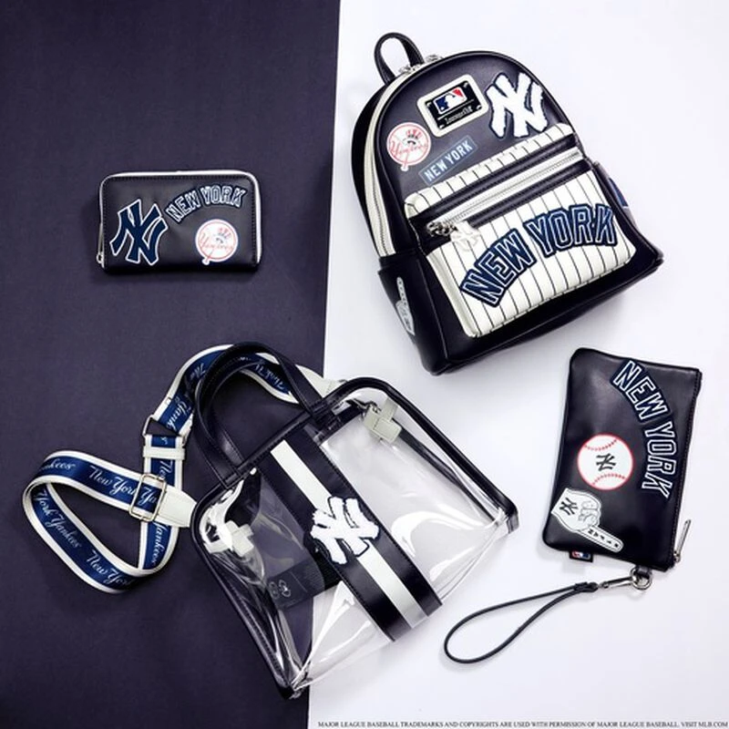 LOUNGEFLY MLB NY Yankees Patches Mini Backpack 4 LOUNGEFLY MLB NY Yankees Patches Mini Backpack - Image 2