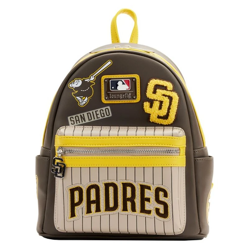 LOUNGEFLY MLB SD Padres Patches Mini Backpack 3 LOUNGEFLY MLB SD Padres Patches Mini Backpack