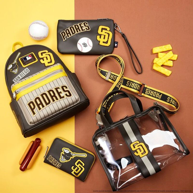 LOUNGEFLY MLB SD Padres Patches Mini Backpack 4 LOUNGEFLY MLB SD Padres Patches Mini Backpack - Image 2
