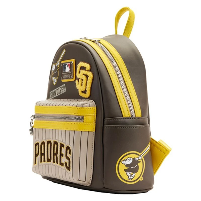 LOUNGEFLY MLB SD Padres Patches Mini Backpack 5 LOUNGEFLY MLB SD Padres Patches Mini Backpack - Image 3
