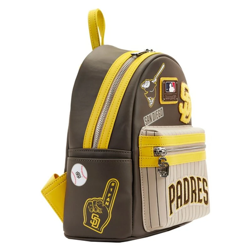 LOUNGEFLY MLB SD Padres Patches Mini Backpack 6 LOUNGEFLY MLB SD Padres Patches Mini Backpack - Image 4