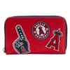 LOUNGEFLY MLB LA Angels Patches Zip Around Wallet -Loungefly MLBWA0015 1