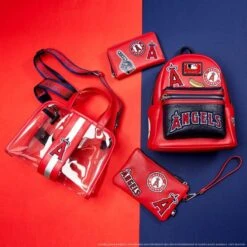 LOUNGEFLY MLB LA Angels Patches Zip Around Wallet -Loungefly MLBWA0015 2