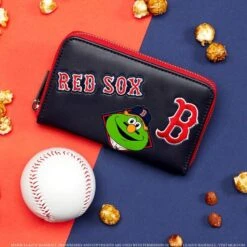 LOUNGEFLY MLB Boston Red Sox Patches Zip Around Wallet -Loungefly MLBWA0016 2