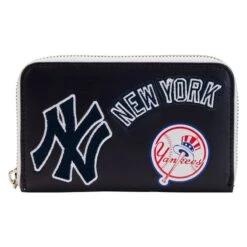 LOUNGEFLY MLB NY Yankees Patches Zip Around Wallet