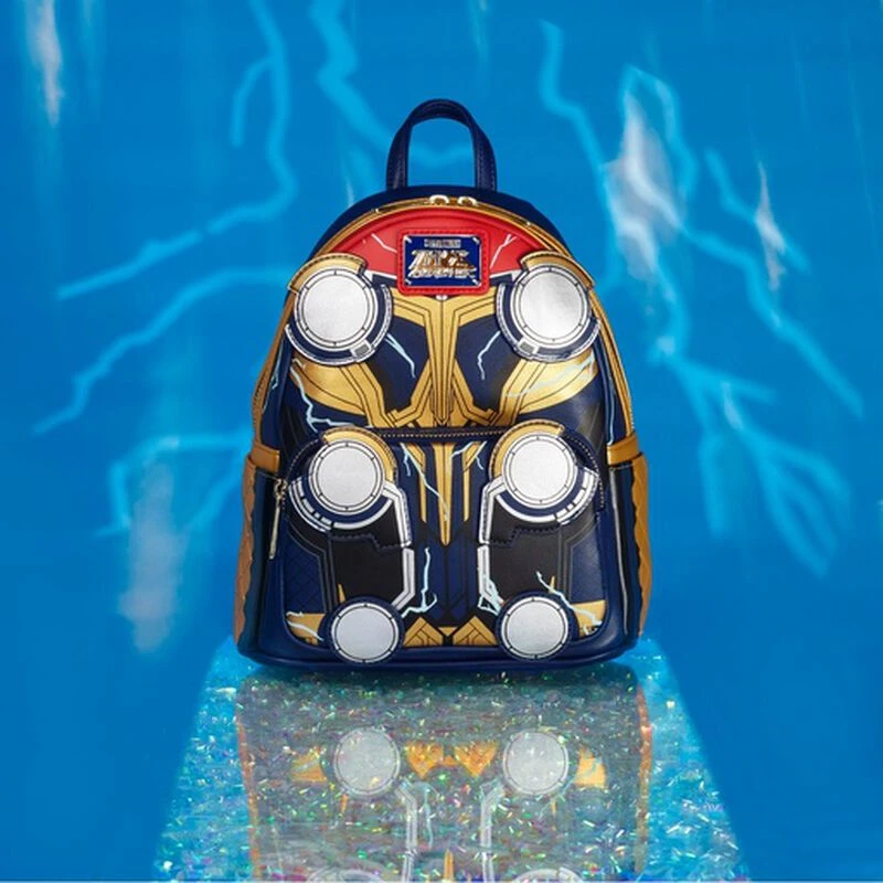 LOUNGEFLY Thor: Love And Thunder Glow In The Dark Cosplay Mini Backpack 4 LOUNGEFLY Thor: Love And Thunder Glow In The Dark Cosplay Mini Backpack - Image 2