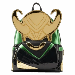 LOUNGEFLY Marvel Metallic Loki Mini Backpack