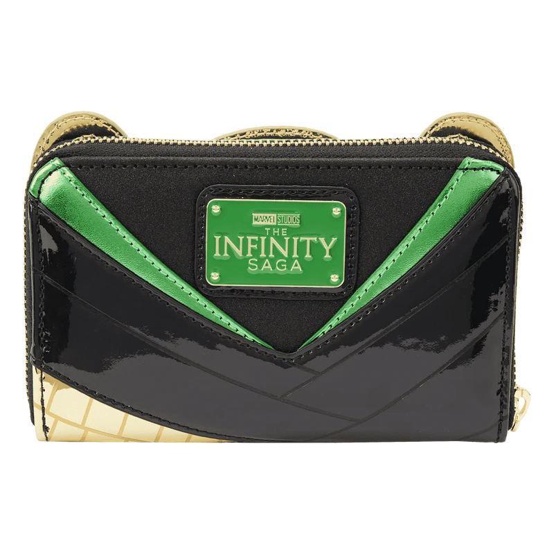LOUNGEFLY Marvel Metallic Loki Zip Around Wallet 5 LOUNGEFLY Marvel Metallic Loki Zip Around Wallet - Image 3