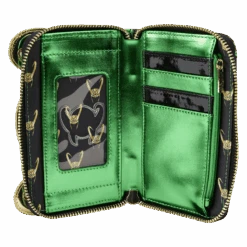 LOUNGEFLY Marvel Metallic Loki Zip Around Wallet 9 LOUNGEFLY Marvel Metallic Loki Zip Around Wallet -Loungefly MVWA0198 LFMARVELSHINELOKIZIPAROUNDWALLET0159INSIDE